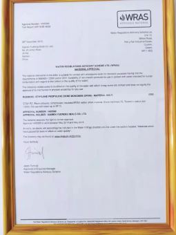 WRAS Certificate